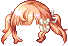 주황색 Selfy 플로럴 리본 헤어